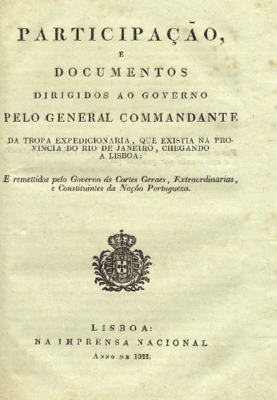 Lisboa : Imprensa Nacional, 1822., 1822