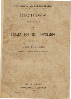 Rio de Janeiro: Imprensa Nacional, 1887., 1887