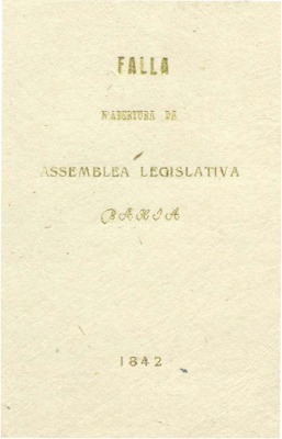 Bahia : Typ. de J. A. Portella, 1842., 1842