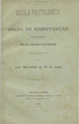 Rio de Janeiro : Typ. do Jornal do Commercio, 1896., 1896