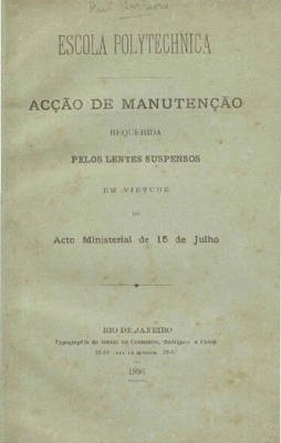 Rio de Janeiro : Typ. do Jornal do Commercio, 1896., 1896