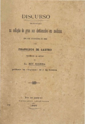 Rio de Janeiro : Typ. Leuzinger, 1899., 1899