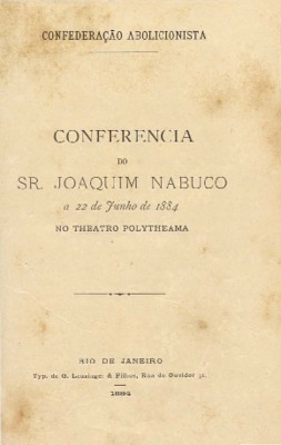 Rio de Janeiro : Typ. de G. Leuzinger & Filhos, 1884., 1884