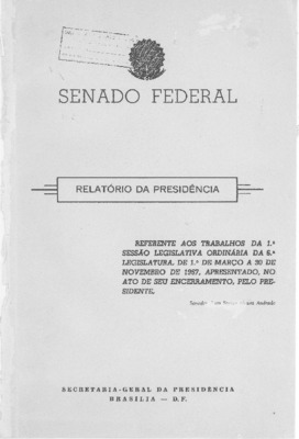 <BR>Data: 1967<BR>Responsabilidade: Senado Federal<BR>Endereço para citar este documento: -www2.senado.leg.br/bdsf/item/id/242593->www2.senado.leg.br/bdsf/item/id/242593