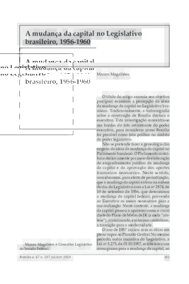 <BR>Data: 07/2010<BR>Fonte: Revista de informação legislativa, v. 47, n. 187, p. 181-191, jul./set. 2010<BR>Parte de: ->Revista de informação legislativa : v. 47, n. 187 (jul./set. 2010)<BR>Responsabilidade: Marcos Magalhães<BR>Endereço para citar este do