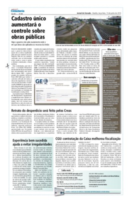 <BR>Data: 15/06/2010<BR>Fonte: Jornal do Senado, v. 8, n. 309, 15 jun. 2010. Especial Cidadania<BR>Endereço para citar este documento: -www2.senado.leg.br/bdsf/item/id/185415->www2.senado.leg.br/bdsf/item/id/185415