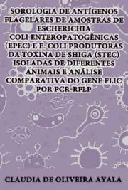 Sorologia de antígenos flagelares de amostras de Escherichia coli Enteropatogênicas (EPEC) e E. coli produtoras da Toxina de Shiga (STEC) isoladas de diferentes animais e análise comparativa do gene fliC por PCR-RFLP

Instituto de Ciências Biomédicas / Microbiologia
Universidade de São Paulo

"A espécie Escherichia coli constitui um grupo de bactérias tipicamente não patogênicas e que fazem parte do trato intestinal de humanos e animais. As amostras são sorotipadas com base em seus antígenos de superfície O (somático), H (flagelar) e K (capsular). [...] Após o sequenciamento, inserções e remoções de nucleotídeos foram encontradas. Até o momento, poucos estudos utilizam um número abrangente de amostras de STEC e EPEC provenientes de diferentes animais para a determinação do antígeno H empregando a técnica de PCR-RFLP do gene fliC. De acordo com os resultados encontrados neste estudo, podemos concluir que a técnica de PCR-RFLP do gene fliC é mais rápida, menos trabalhosa e mais eficiente que a metodologia de sorotipagem clássica."

Baixar livros de Microbiologia 
Download ebooks grátis