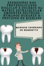 Expressões dos proteoglicanos biglican e decorin na matriz extracelular em dentes decíduos humanos durante o processo de rizólise

Faculdade de Odontologia / Odontopediatria
Universidade de São Paulo

"As proteínas são importantes componentes da matriz extracelular da polpa dentária e possuem diferentes funções nos tecidos. A literatura odontológica não relata como os proteoglicanos se distribuem e agem na matriz extracelular de dentes decíduos durante o processo fisiológico de rizólise. Foi objetivo do trabalho analisar as expressões dos proteoglicanos biglican e decorin e relacioná-las com as diversas fases do processo de rizólise. [...] Foi possível concluir que houve diferença na distribuição e no padrão de expressão dos proteoglicanos biglican e decorin apenas na área de reabsorção, nos dentes decíduos hígidos nas três fases de rizólise o que sugere um papel regulador destes proteoglicanos no processo de reabsorção fisiológica nos dentes decíduos hígidos."

Obrigado por baixar ebooks grátis de Odontopediatria . online na melhor biblioteca do Mundo!