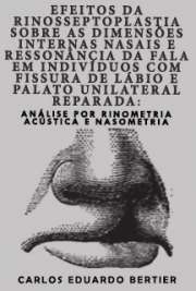   Efeitos da rinosseptoplastia sobre as dimensões internas nasais e ressonância da fala em indivíduos com fissura de lábio e palato unilateral reparada: anális Hospital de Reabilitação de Anomalias Craniofaciais / Distúrbios da Comunicação Humana