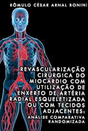 Revascularização cirúrgica do miocárdio com utilização de enxerto de artéria radial esqueletizada ou com tecidos adjacentes: análise comparativa randomizada

Faculdade de Medicina / Cirurgia Torácica e Cardiovascular
Universidade de São Paulo

"[...] A utilização de enxertos arteriais na revascularização cirúrgica do miocárdio já está bem estabelecida atualmente pelos cirurgiões cardiovasculares [...]. Com o objetivo de analisar esse método de dissecção na artéria radial, foram avaliados os desempenhos funcional e hemodinâmico bem como as características morfoanatômicas e histológicas dos enxertos aortocoronários de artéria radial [...] na revascularização cirúrgica do miocárdio. [...] Os enxertos aortocoronários de artéria radial tiveram bom desempenho funcional e hemodinâmico precoce. Não houve diferença entre os grupos quanto ao desempenho funcional e hemodinâmico precoce, e quanto às características morfoanatômicas e histológicas."

 grátis de Revascularização miocárdica . online na melhor biblioteca do Mundo!