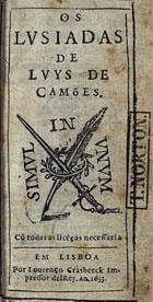 CAMOES, Luís de, 1524-1580<br/>Os Lvsiadas / de Lvys de Camões. - Em Lisboa : por Lourenço Crasbeeck impressor delRey, 1633. - [4], 140 f. ; 24º (10 cm)