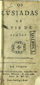 CAMOES, Luís de, 1524-1580<br/>Os Lvsiadas / de Lvis de Camões. - Em Lisboa : por Paulo Craesbeeck, Impressor das Ordens Militares, & asua custa, 1651. - [4], 141 [i. é 161] f. ; 24º (11 cm)