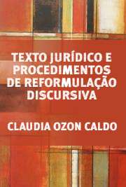 Faculdade de Filosofia, Letras e Ciências Humanas / Estudos Lingüísticos, Literários e Tradutológicos em Francês
Universidade de São Paulo

"Este trabalho realizado na Área de Estudos Linguísticos, Literários e Tradutológicos de Francês do Departamento de Letras Modernas da FFLCH/USP se situa na intersecção do Direito e das Ciências da Linguagem, numa perspectiva multi e interdisciplinar, do discurso jurídico. [...] O resultado das análises revela que o decurso do tempo provoca a evolução dos conceitos de homem, liberdade, igualdade e justiça, a ponto de sua existência material no texto escrito permitir seu apagamento, passando de concreta à abstrata, já que implicitamente é o conteúdo que justifica a proposição e a publicação da lei Informatização dos Processos Judiciais."

Obrigado por baixar ebooks grátis de Discurso jurídico . online na melhor biblioteca do Mundo!