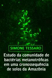   "Bactérias metanotróficas são capazes de utilizar metano (CH4) como única fonte de carbono e energia, e sua importância no ambiente está relacionada à m