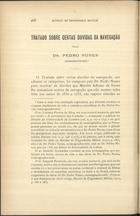 NUNES, Pedro, 1502-1578<br/>Tratado sobre certas duvidas da navegação / Pedro Nunes ; [introd.] Francisco Maria Esteves Pereira