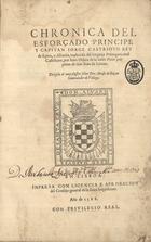 BARLEZIO, Marino, fl. 15--<br/>Chronica del esforçado principe y capitan Iorge Castrioto rey de Epiro o Albania / traduzida del lenguage portugues enel [sic] castellano por Iuan Ochoa de la Salde prior perpetuo de Sant [sic] Iuan de Letran.... - En Lisboa : [s. n.], 1588. - [3], 191, [3] f. ; 2º (35 cm)