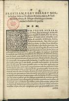 PORTUGAL.. Leis, decretos, etc.<br/>Prouisam e ley del Rey nosso senhor sobre os arcabuzes de menos marca & gualteyras de rebuço & adagas estreitas que cõmummente se chamão de çouella. - [S.l. : s.n., depois de 10 Outubro de 1596]. - [3] f. ; 2º (29 cm)