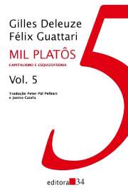 Em 1997, publicado seu quinto volume, concluía-se a edição brasileira de Mil Platôs, de Gilles Deleuze e Félix Guattari, que se iniciara em 1995. O intervalo entre a edição original dessa obra, que é de 1980, e a de sua tradução completa para o português não deixa de revelar as dificuldades na recepção desse livro que faz avançar o trabalho de criação de uma nova imagem do pensamento e que questiona os pressupostos dominantes na filosofia e nas ciências humanas: a crença em uma tendência natural do pensamento para a verdade, o modelo do reconhecimento e a pretensão de um fundamento.

Mil Platôs, que compartilha com O Anti-Édipo o subtítulo Capitalismo e Esquizofrenia, não é uma continuação linear das teses propostas no livro de 1972: de um volume a outro há m...