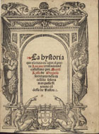 LUCANO, 39-65<br/>La hystoria que escriuio en latin el poeta Lucano / trasladada e[n] castellano por Marti[n] Lasso de Oropesa secretario dela excelle[n]te señora marquesa d[e]l  zenete co[n]dessa de Nassou. - Lisbona : por Luys Rodriguez, 20 Mayo 1541. - [10], cliiij f. ; 4º (20 cm)