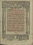 LAS CASAS, Bartolomé de, O.P. 1474-1566,<br/>Aqui se contiene vna disputa, o controuersia entre el Obispo don fray Bartholome de las Casas, o Casaus, Obispo que fue de la Ciudad Real de Chiapa, que es en las Indias, parte de la nueua España, y el doctor Gines de Sepulueda Coronista del Emperador nuestro Señor, sobre q[ue] el doctor co[n]tendia, que las conquistas de las Indias contra los Indios eran licitas, y el Obispo por el contrario defendio y affirmo auer sido y ser impossible no serlo: tyranicas injustas [et] iniquas. La qual question se ventilo [e disputo en prese[n]cia de muchos letrados theologos e juristas, en vna congregacion que ma[n]do su magestad juntar el año de mil y quinie[n]tos y cincue[n]ta en la villa de Vallad. Año 1552. - Seuilla : en casa de Sebastia[n] Trugillo, impressor de libros, fro[n]tero de nuestra señora de gracia, 1552. - [61] f. ; 4º (19 cm)