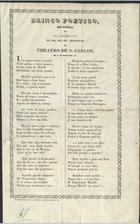 Brinco poetico em honra da Srª Mabilli, no dia do seu beneficio no Theatro de S. Carlos em 16 de Março de 1844. - Lisboa : Typ. A. J. Rocha, 1844. - 1 f. ; fol.