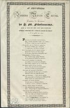 Poesia á Srª Joanna Rossi Caccia, cantora da Camara de S. M. F. em a noute de seu beneficio no Theatro de S. João do Porto a 20 de Julho de 1844. - Porto : [s.n.], 1844. - 1 f. ; fol.