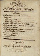 LIMA, Alexandre António de, 1699-1760<br/>Opera intitulada Adolonimo em Sidonia / [Alexandre António de Lima] 1784 Jul. 25. - [1], 38 f., enc. ; 21 cm