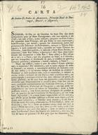 Carta ao Senhor D. Pedro de Alcantara, Principe Real de Portugal, Brasil e Algarves. - Lisboa : Off. de Simão Thaddeo Ferreira, 1820. - 8 p. ; 24 cm