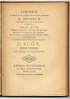 PINA, Rui de, 1440?-1522?<br/>Chronica de El-Rey D. Affonso II ; ; Chronica de El-Rei D. Sancho II / por Ruy de Pina. - Lisboa : [s.n.], 1906. - 71, [1], 56 p. ; 21 cm. - (Biblioteca de classicos portugueses / Mello dªAzevedo ; 53)