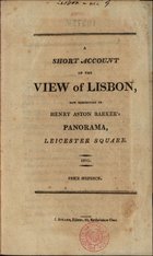 A short account of the view of Lisbon. - [London] : J. Adiard, 1813. - 12 p. ; 21 cm