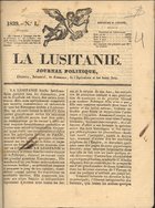 La lusitanie : journal politique, litteraire, de commerce, de lªagriculture et des beaux arts. - N. 1 (27 Jan. 1839)-n. 12 (21 Avr. 1839). - Lisboa : na Typographia Carvalhense, 1839. - 26 cm