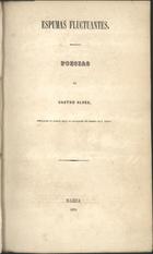 ALVES, Castro, 1847-1871<br/>Espumas fluctuantes : poeias / Castro Alves. - Bahia : Typ. Canillo de Lellis Masson, 1870