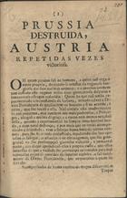Prussia destruida, Austria repetidas vezes victoriosa. - Lisboa : [s.n.], 1757. - 7 p. ; 20 cm