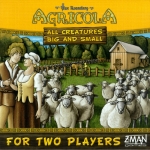 
						Agricola: All Creatures Big and Small foi projetado exclusivamente para dois jogadores. <br />
Esta é uma versão de dois jogadores especializados de Agricola, que oferece a mesma sensação que o jogo original, mas de uma forma muito mais curta, mais direta.<br />
O resultado é que Agricola para dois jogadores é muito eficiente para um jogo tão curto (30 a 40 minutos). Não é apenas rápido para jogar, ele leva alguns segundos para configurar.<br />
Em Agricola: All Creatures Big and Small, você se torna um criador de animais (cavalos, vacas, ovelhas e porcos) e tenta tirar o máximo das suas pastagens.					
				 -  Jogos de Estratégia -  Agricultura; Economia; Ficção Científica -  Alocação de Trabalhadores; Alocação de Trabalhadores; Seleção de Cartas