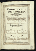 Fabrica y vso del Compás de proporcion llamado Pantometra compuesto por D. Henrrion Anno D[omi]ni 1668. - f. [18]-[38] : papel, il. ; 35 cm