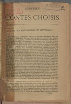 ANDERSEN, Hans Christian, 1805-1875<br/>Contes choisis. - [Paris] : Henri Gautier, [18--]. - 32 p.