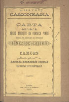 BARATA, António Francisco, 1836-1910<br/>Carta...ao Sr. Abilio Augusto da Fonseca Pinto depois da leitura do episódio Inês de Castro de Camões... / António Francisco Barata. - ¿?vora : Tip. de A. F. Barata, 1881. - 8 p. ; 20 cm