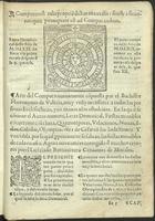 VALENCIA, Jerónimo de, fl. 15--<br/>Arte del Computo nueuamente co[m]puesta por el Bachiller Hieronymo de Vale[n]cia, muy vtil y necessaria a todas las personas Ecclesiasticas y no menos a los estudia[n]tes. En la qual se co[n]tiene el Aureo numero, Letra Dominical, Fiestas mouibles, co[n]currente co[n] la luna, Quatrote[m]poras, Velaciones, Nonas, Idus, Cale[n]das, Olympias, Aera de Cesar co[n] las Indictiones. Y vna tabla por la qual p[er]petuame[n]te se sabran las fiestas mouibles de cada vn año / agora nueuame[n]te corregido d[e] muchos errores por el Lice[n]ciado Buenaue[n]tura Ceruantes de Morales. - [Bracarae : apud Antonium à Maris, 1569]. - [6] f. ; 4º (20 cm)