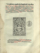 VIRGILIO, 70-19 a.C.<br/>Opuscula. - Venundantur Parrhisiis : ab Joanne Parvo & Joanne Confluentino : a Thielmäno Kerver coimpressa, 1501. - 2º