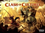 
						Clash of Cultures é um jogo em que cada jogador leva uma civilização de uma simples colônia para um poderoso império.<br />
Os jogadores devem explorar os arredores, construir grandes cidades, avançar em pesquisas tecnológicas e conquistar aqueles que estão no caminho. O jogo apresenta um tabuleiro modular para os jogadores explorarem, 48 avanços tecnológicos distintos, sete maravilhas poderosas, e muitas miniaturas e cartas. O vencedor irá criar uma cultura que será lembrada e admirada por milênios.<br />
O jogo apresenta cerca de 48 avanços distintos. O conjunto ???árvore tecnológica??? é muito flexível, sem impasses, ainda assim intuitivo e ???realista???. Além disso, o jogador tem uma grande visão de que avanços outras culturas têm ??? não há necessidade de pedir ??? basta olhar.<br />
Os jogadores começam com uma civilização em sua infância. Devem mover colonos para regiões desconhecidas e revelar o terreno e os seus recursos. O jogo possui uma duração de cerca de uma hora por jogador.<br />
Jogadores expandem suas cidades através do jogo. Mas não apenas para uma cidade genérica maior. Ao invés disso, os jogadores escolhem um tipo de construção que representa o crescimento da cidade.<br />
A expansão da cidade pode ser um porto, forte, templo e academia ??? todos com diferentes benefícios.					
				 -  Jogos de Estratégia -  Antiguidade; Civilização; Construção de Cidades; Economia -  Jogadores com Diferentes Habilidades; Rolagem de Dados; Tabuleiro Modular; Administração de Cartas