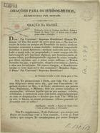 Orações para os Surdos-Mudos, expressadas por signaes. - Lisboa : na Impressão Regia, 1827. - [4] p. ; 21 cm