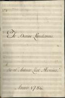 MOREIRA, António Leal, 1758-1819<br/>Te Deum Laudamus / Do S.r Antonio Leal Moreira 1786. - Partitura [159 f.]Partes vocais (solo e coro)Partes instrumentais ; 440 mm