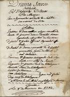 LIVIGNI, Filippo, fl. 1773-86<br/>Drama jocozo intitulado Os viagantes ditozos : em muzica : para se representar no Theatro do Salitre em o anno de 1790 / [Filippo Livigni] 1792 Fev. 8. - [1], 37 f., enc. ; 21 cm