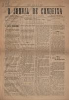 Jornal de Condeixa / red. e ed. Alberto Martins de Carvalho. - A. 1, nº 1 (18 jul. 1896) - a. 1, nº 43 (8 maio 1897). - Condeixa : A. M. Carvalho, 1896-1897. - 46 cm
