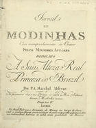 PORTUGAL, Marcos, 1762-1830<br/>Duo / del S.r Marcos Antonio. - Lisboa : P. A. Marchal e Milcent, [1792]. - Partitura (2 p.) ; 32 cm. - (Jornal de modinhas ; Ano 1, N.º 3)