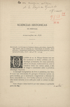 COELHO, Adolfo, 1847-1919<br/>Sciencias historicas em Portugal : publicações de 1878 / [F.Adolfo Coelho]. - [S.l. : s.n. 1879]. - 19 p. ; 20 cm