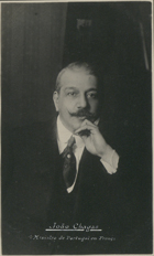 João Chagas, Ministro de Portugal em França : [Guerra 1914-1918] / [fot. Garcez Lda]. - [S.l. : s.n., 1916-18]. - 1 postal : p&b ; 14x8 cm