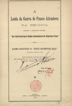 A lenda da guerra de franco-atiradores na Bélgica. - London : Eyre & Spottiswoode, 1916. - 22, [1] p. ; 24 cm