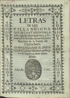SALAZAR, Diego José de, ?-1709<br/>Letras de los villancicos, que se cantaron en la Santa Iglesia Metropolitana y Patriarcal de Sevilla, en los solemnes Maytines de la Venida del Espiritu Santo / compuestos por D. Diego Iosepho de Salazar, Racionero, y maestro de Capilla de dicha Santa Iglesia. - Impresso en Sevilla : por Juan Francisco de Blas, Impressor mayor dé dicha Ciudad, 1707. - [2] f. ; 4º (21 cm)