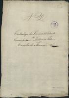 Cathalogo da Livraria do Extincto Convento de S.to Antonio da Villa e Conçelho de Monção [Posterior a 1834]. - [9] f. ; 43cm